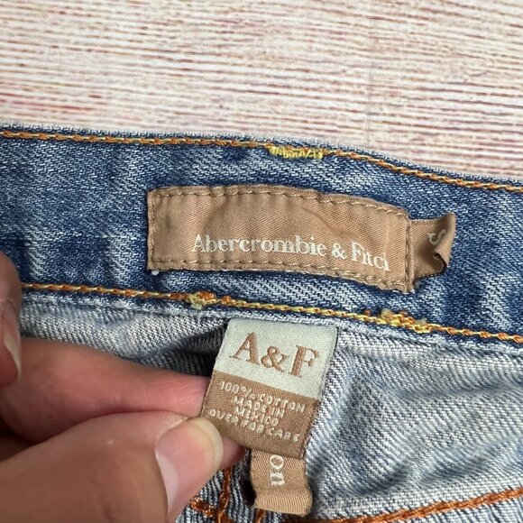 Abercrombie & Fitch Distressed Denim Cutoff Shorts Size 2S Women's Jean Shorts - Picture 4 of 9